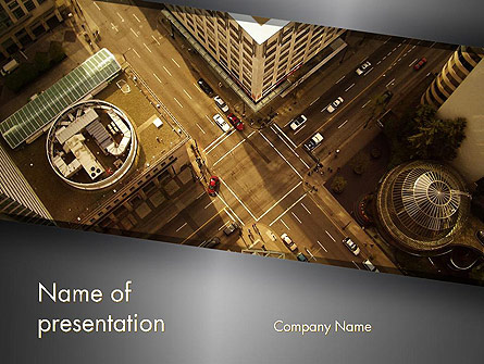 Downtown Block Top View Presentation Template, Master Slide