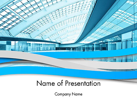 Modern Office Building Corridor Presentation Template, Master Slide