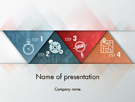 Four Creative Steps Presentation Template, Master Slide