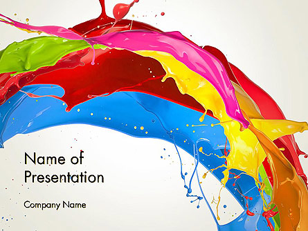 Colorful Paint Splash Presentation Template, Master Slide