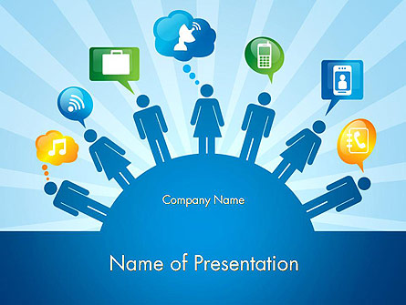 Colorful Social Media Concept Presentation Template, Master Slide