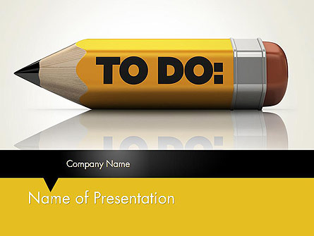 Pencil Reminder Presentation Template, Master Slide