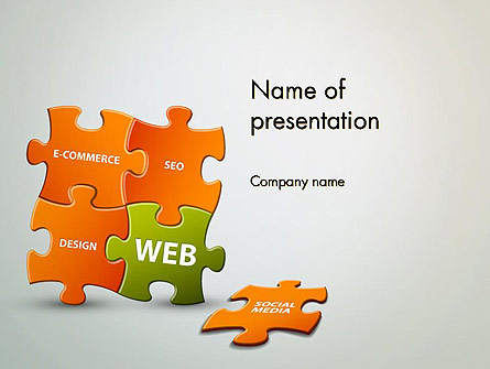 Puzzle with Internet Words Presentation Template, Master Slide