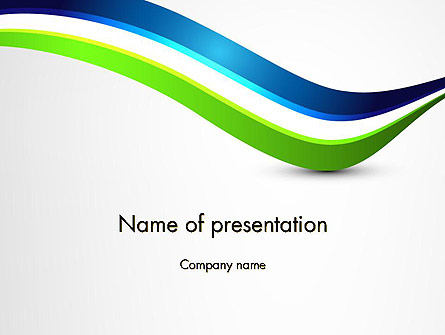 Green and Blue Waves Presentation Template, Master Slide