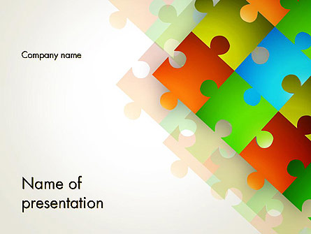 Abstract Floating Puzzle Pieces Presentation Template, Master Slide