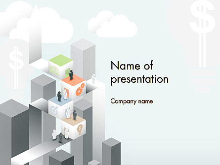 Building Business Blocks Presentation Template, Master Slide