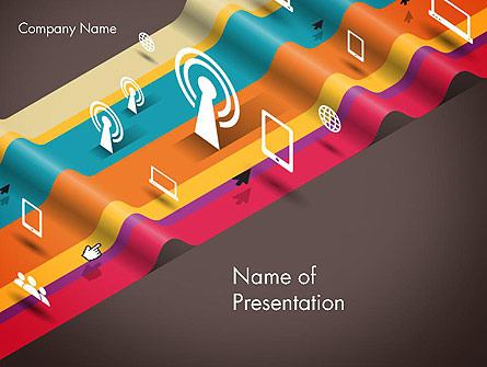 Data Transmission Concept Presentation Template, Master Slide