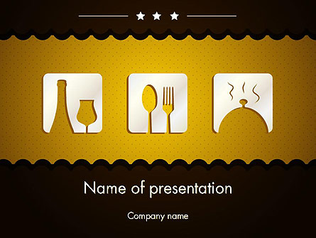 Cookbook Icons Presentation Template, Master Slide