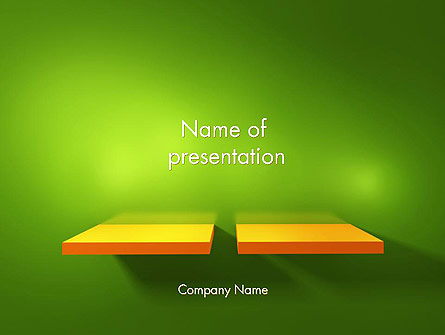 Yellow Boards on Green Wall Presentation Template, Master Slide