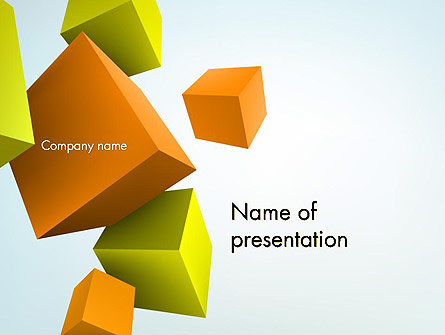 Three-Dimensional Geometric Presentation Template, Master Slide