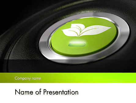 Green Start Engine Button Presentation Template, Master Slide