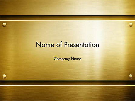 Gold Metal Surface Presentation Template, Master Slide