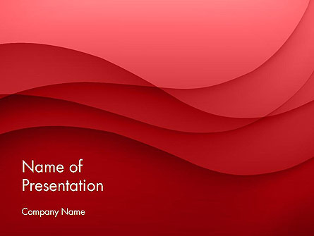 Red Waves Presentation Template, Master Slide