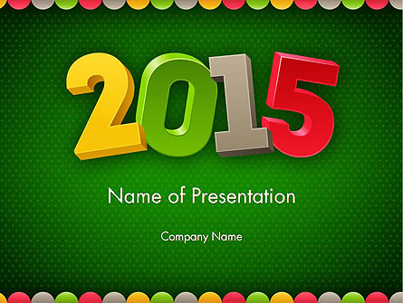 2015 Colored Numbers Presentation Template, Master Slide