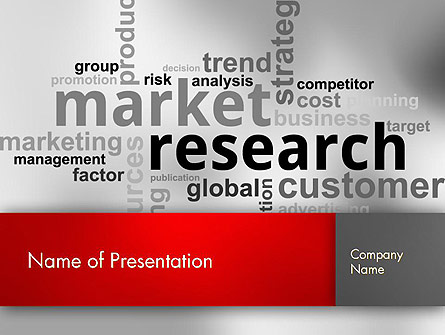 Market Research Word Cloud Presentation Template, Master Slide