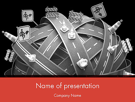 Roads and Signs Presentation Template, Master Slide