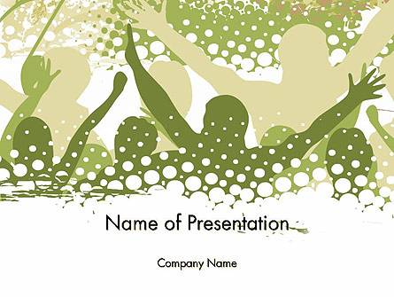 Happy People Silhouettes Presentation Template, Master Slide