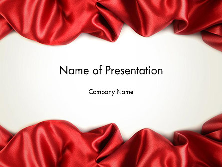 Folds of Red Cloth Presentation Template, Master Slide