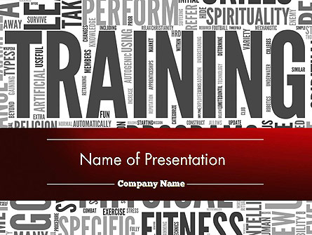 Training Word Cloud Presentation Template, Master Slide