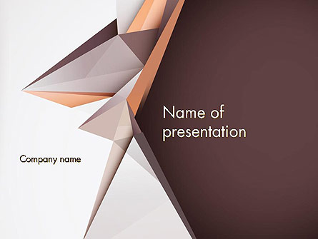 Abstract Monochrome Paper Applique Presentation Template, Master Slide
