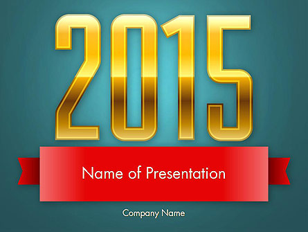 2015 Gold Numbers Presentation Template, Master Slide