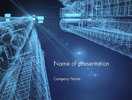 Abstract 3D Architect Presentation Template, Master Slide
