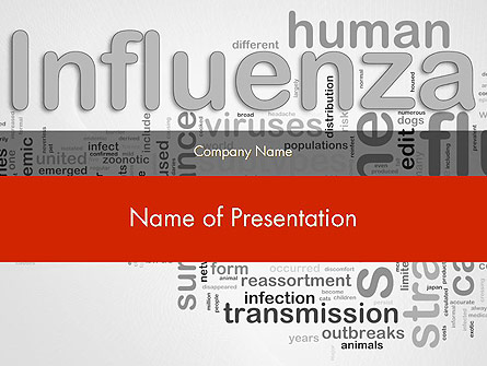 Influenza Word Cloud Presentation Template, Master Slide