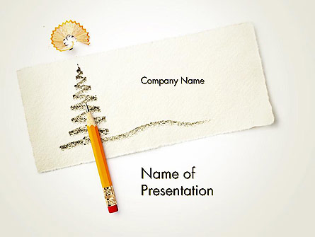 Christmas Tree Sketch Presentation Template, Master Slide
