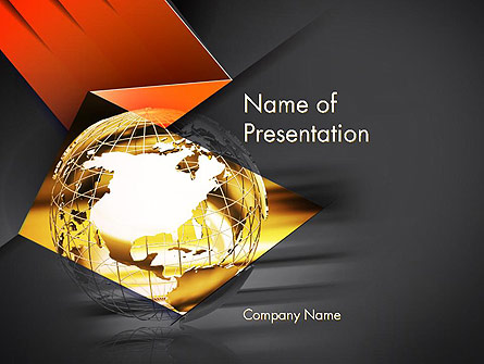 Wireframe Globe Presentation Template, Master Slide