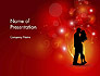 Love Theme with Silhouette of Lovers slide 1