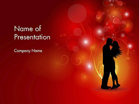 Love Theme with Silhouette of Lovers Presentation Template, Master Slide