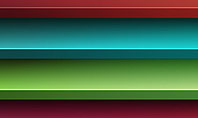 Abstract Colored Horizontal Shelves in Pseudo 3D Presentation Template