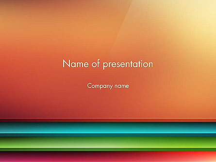 Abstract Colored Horizontal Shelves in Pseudo 3D Presentation Template, Master Slide