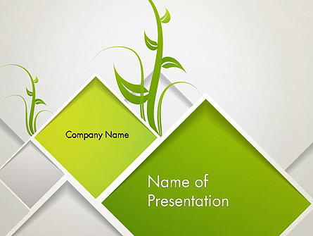 Abstract Greenhouse Concept Presentation Template, Master Slide