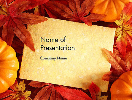 Thanksgiving Card Presentation Template, Master Slide