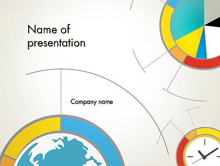 Abstract Pie and Donut Charts in Flat Design Presentation Template, Master Slide