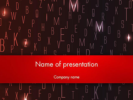 Red Letters on Black Background Presentation Template, Master Slide