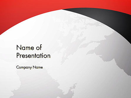 Strict Business Theme with World Map Presentation Template, Master Slide