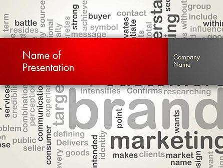 Brand Marketing Word Cloud Presentation Template, Master Slide