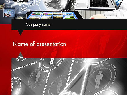 Online Business Network Presentation Template, Master Slide