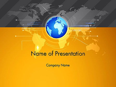 World Map and Globe Presentation Template, Master Slide
