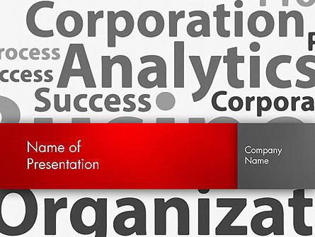 Corporation Analytics Presentation Template, Master Slide