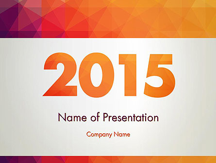 2015 in Modern Flat Style Presentation Template, Master Slide