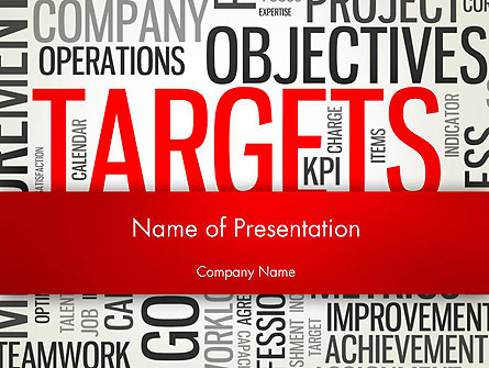 Objectives and Targets Word Cloud Presentation Template, Master Slide