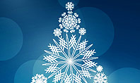 Snowflakes Christmas Tree Presentation Template