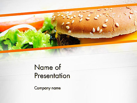Cheese Burger with Salad Presentation Template, Master Slide