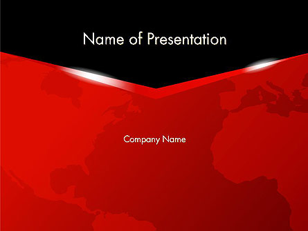 Business Style World Map Presentation Template, Master Slide