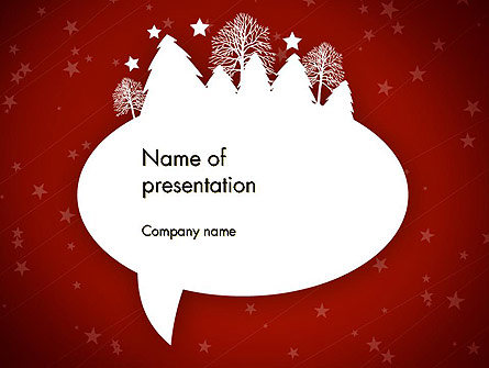 Speech Bubble with New Year Theme Presentation Template, Master Slide