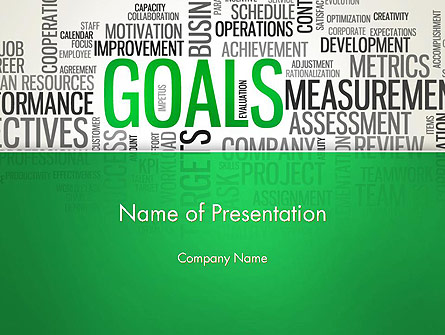 Goals Word Cloud Presentation Template, Master Slide