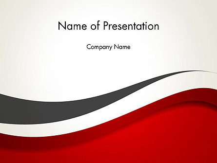 Red and Gray Wave Presentation Template, Master Slide